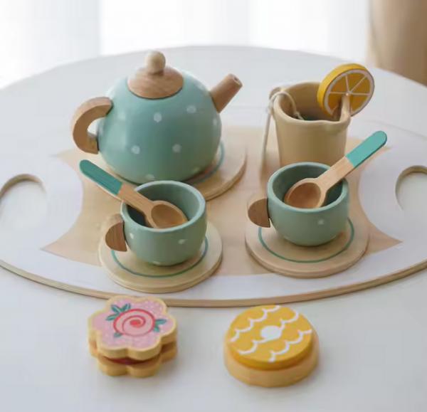 Kinder Tee-Service aus Holz - 15-teilig