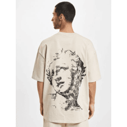 lässiges DEF Herren T-Shirt Oversize mit Baumwolle Beige