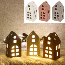 LED House, Sand, 3/s, XL, approx. 10x19 cm