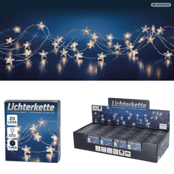 Lichterkette Mikro, Stern, 20 LED, 220cm Timer