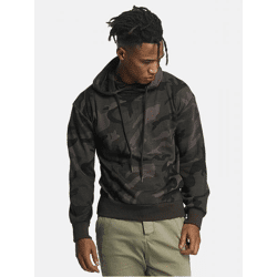 moderner URBAN CLASSICS Herren Hoodie Rippbündchen Kapuze 250 g/m² mit Baumwolle Camouflage