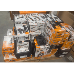 Restposten WORX Elektrowerkzeuge, Gartenwerkzeuge, Akkus, Ladegeräte und Zubehör MIX 49 Stk.