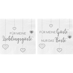 Servietten Lieblingsgast, 2/s 20er Pack