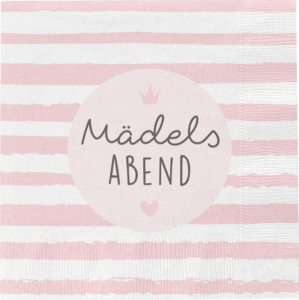 Servietten M&auml;delsabend, 20er Pack