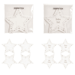 Servietten, Silhouette, Stern, 12er Pack, 2/s