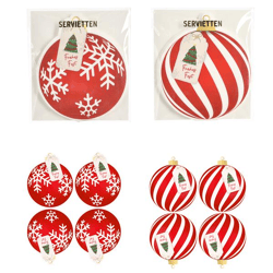 Servietten, Silhouette, Xmas Kugel, 12er Pack, 2/s