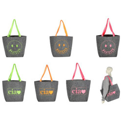 Shopper Filz NEON, 6/s, ca. 49x38cm