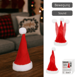 Singende Weihnachtsmütze, ca. 18cmH