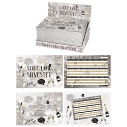 Spiele Block Stadt Land Silvester, 20 Blatt, ca.30x21cm