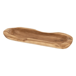 Teak Holz Schale, länglich, ca. 60cmL