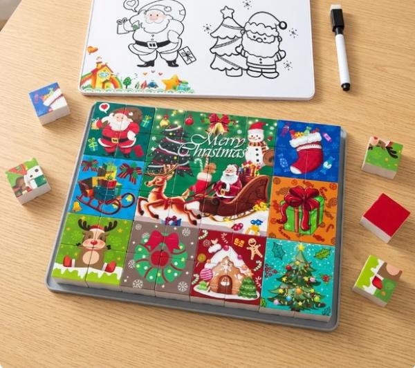 Weihnachtspuzzle Baustein | Kinderspielzeug