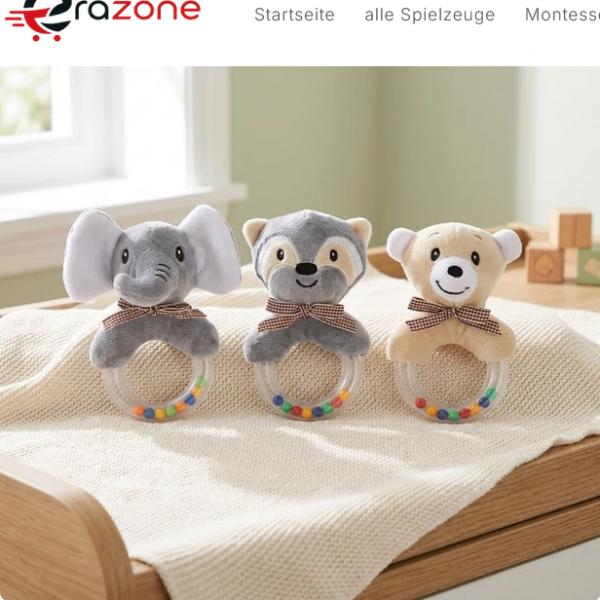 Baby Rassel - verschiedene Plüschtiere