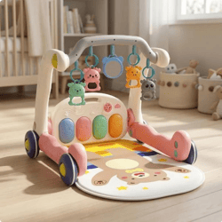 Baby Spielmatte mit Lauflernwagen - 5-in-1 Aktivitätscenter
