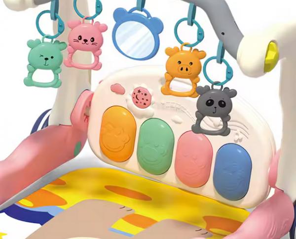 Baby Spielmatte mit Lauflernwagen - 5-in-1 Aktivitätscenter