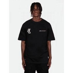 bequemes Lost Youth Herren T-Shirt Oversize 240 g/m² mit Baumwolle Schwarz