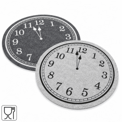 Boltze Momento Felt Placemat, Gray, 38 cm, 2 assorted