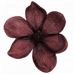 Magnolia decoration on a purple clip, 15 cm