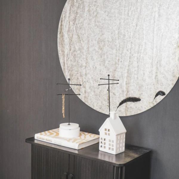 Housevitamin Wandspiegel rund rauchig vintage 80 cm