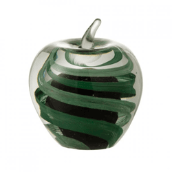 J-line Apple-Shaped Glass, Green, 9 cm