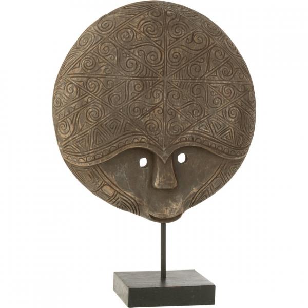 J-Line Julien Wood Sculpture Mask, 65 cm
