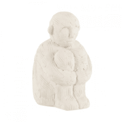 J-Line Seated Figure, Cement White, 18 cm