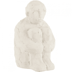 J-Line Seated Figure, Cement White, 24 cm