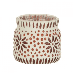 J-line Bram M Tealight Holder, Orange, 8 cm