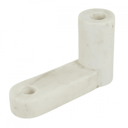 Candlestick marble white 17.5 cm