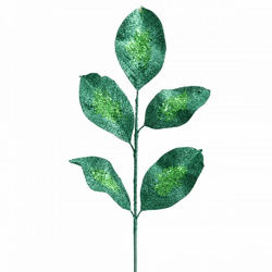 Kunstzweig Glitzer grün 67 cm
