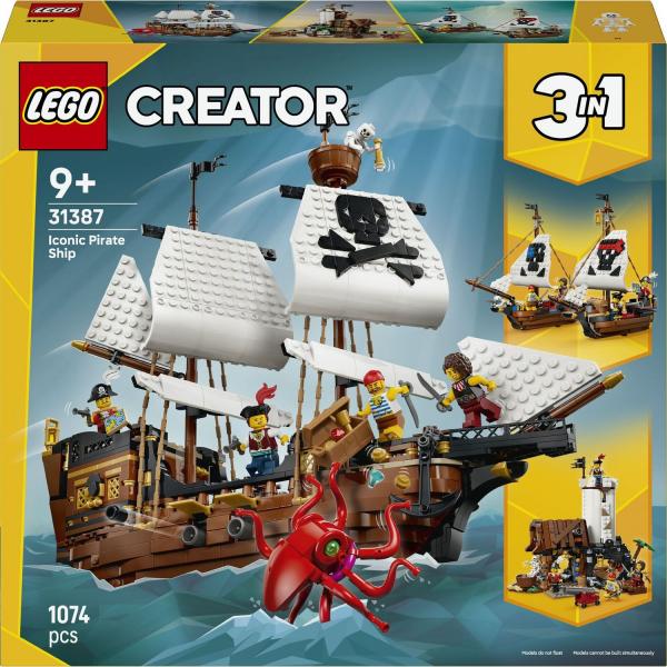 LEGO&reg; 31387 Creator - Legend&auml;res Piratenschiff (1074 Teile)
