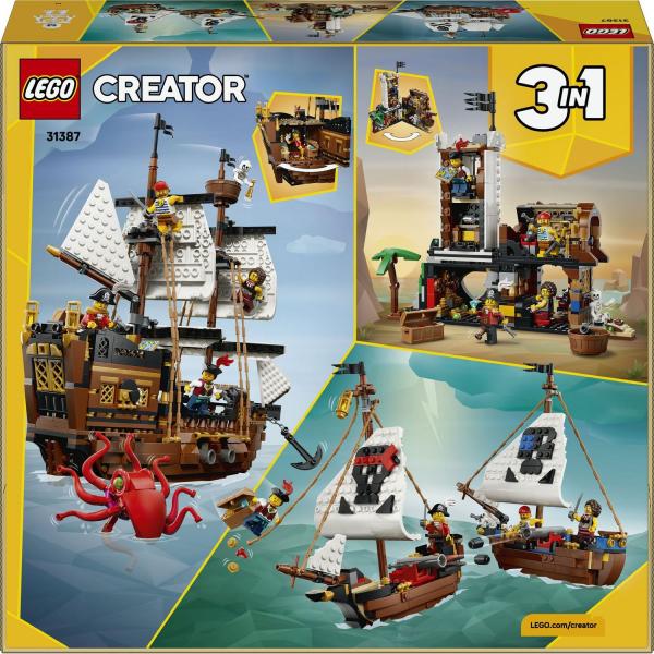 LEGO&reg; 31387 Creator - Legend&auml;res Piratenschiff (1074 Teile)