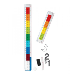 LEGO® Lineal zum Selberbauen mit Legofigur