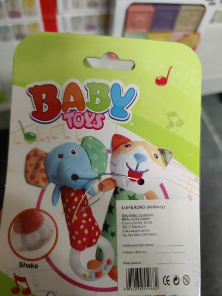 Plüsch-Babyrasseln - Tier-Greiflinge