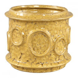 PTMD Gregorie Flower Pot, Yellow, 20 cm