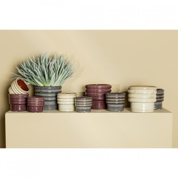 PTMD Melisa S Flower Pot, Cream, 12 cm