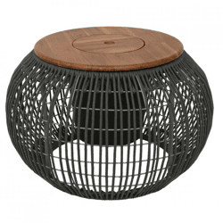 (R) Side table with compartment Seville gray 58 cm