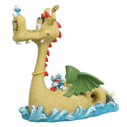 Smurfs on the water dragon - figure
