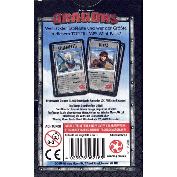 Winning Moves 62165 - Top Trumps Mini Dragons - Kartenspiele im Display