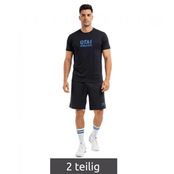 2-teiliges ON THAT ASS Daylan Herren Sport-Set Performance Set Gym Outfit mit T-Shirt & Shorts Schwarz