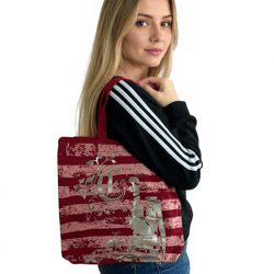 EVANESCENCE Alternative Band Tote Bag for Women and Men, Shoulder Bag with Front Band Logo, 37x35 cm, LT110946EVNO, Red/Pink