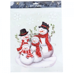 Fensteraufkleber Schneemänner 34,5 cm