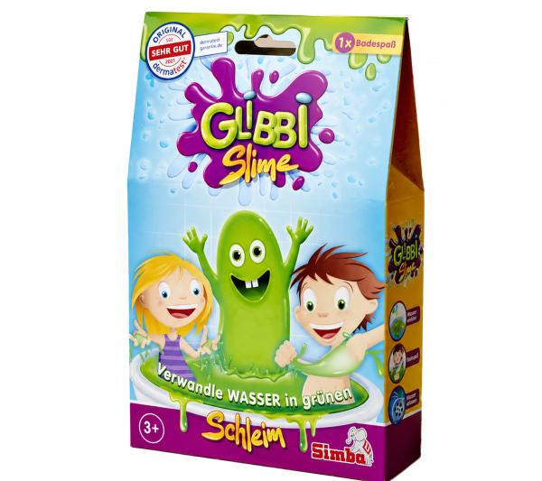 GLIBBI Slime Bade-Schleim Magischer Badezusatz f&uuml;r Kinder ab 3 Jahren Badespielzeug & Spa&szlig;bad 150 g Gr&uuml;n 
