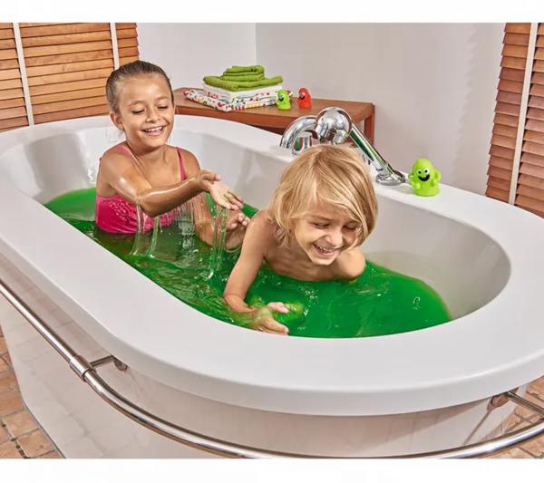 GLIBBI Slime Bade-Schleim Magischer Badezusatz f&uuml;r Kinder ab 3 Jahren Badespielzeug & Spa&szlig;bad 150 g Gr&uuml;n 