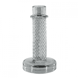 Housevitamin candlestick Twist smoked glass gray 15 cm