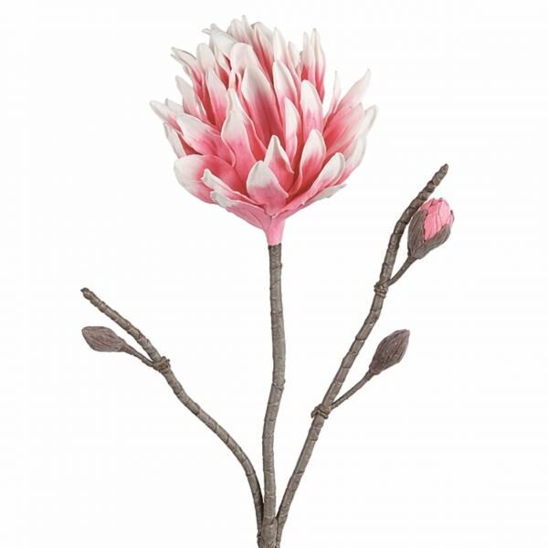 Künstliche Blume Schaum Lisa rosa/weiß 122 cm