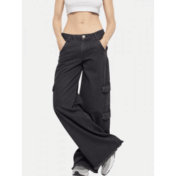 lässige Urban Classics Damen Jeans Taschen mit Baumwolle Schwarz