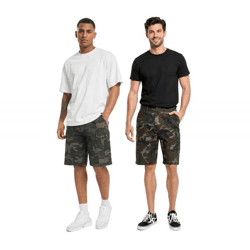 Summer Brandit Men's Cargo Shorts in a Camouflage Design—Cotton Shorts BD2019 in Camouflage/Green and Camouflage/Brown