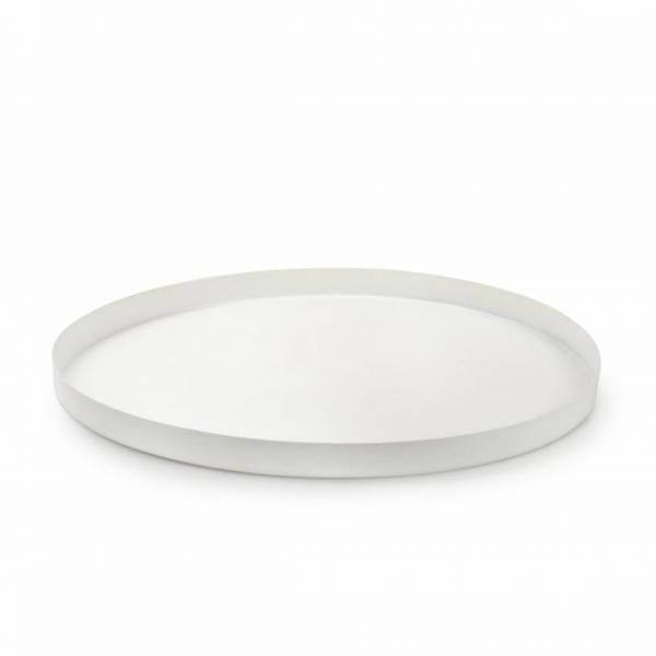 Teller rund Metall weiß 31,5 cm