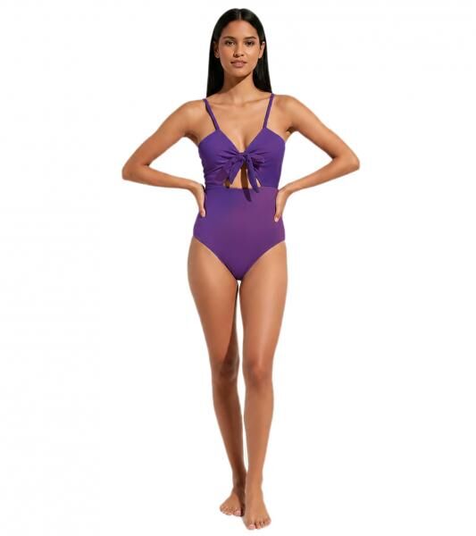 Wendbarer Damen Badeanzug mit tollem Farbverlauf Bademode 907506 Lila/Bunt