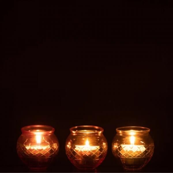 J-line Tealight Holder, 6.5 cm Diameter, 3-Piece Assortment